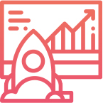 Rocket and Line Chart Icon