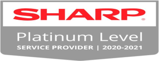 Sharp Platinum Level Service Provider 2020-2021 Badge